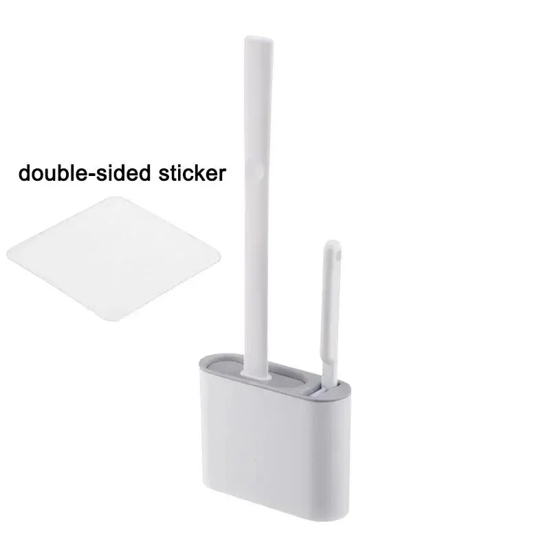 Stornfield | Toilet Brush HygieBrush DuoClean | 2-in-1 Silicone Toilet Brush Set with Wall Mount | Antibacterial & Space-Saving