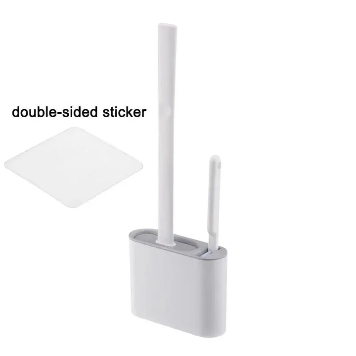 Stornfield | Toilet Brush HygieBrush DuoClean | 2-in-1 Silicone Toilet Brush Set with Wall Mount | Antibacterial & Space-Saving