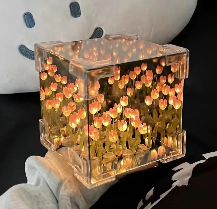 3D Tulip DIY Flower Cube Night Lamp | Stornfield