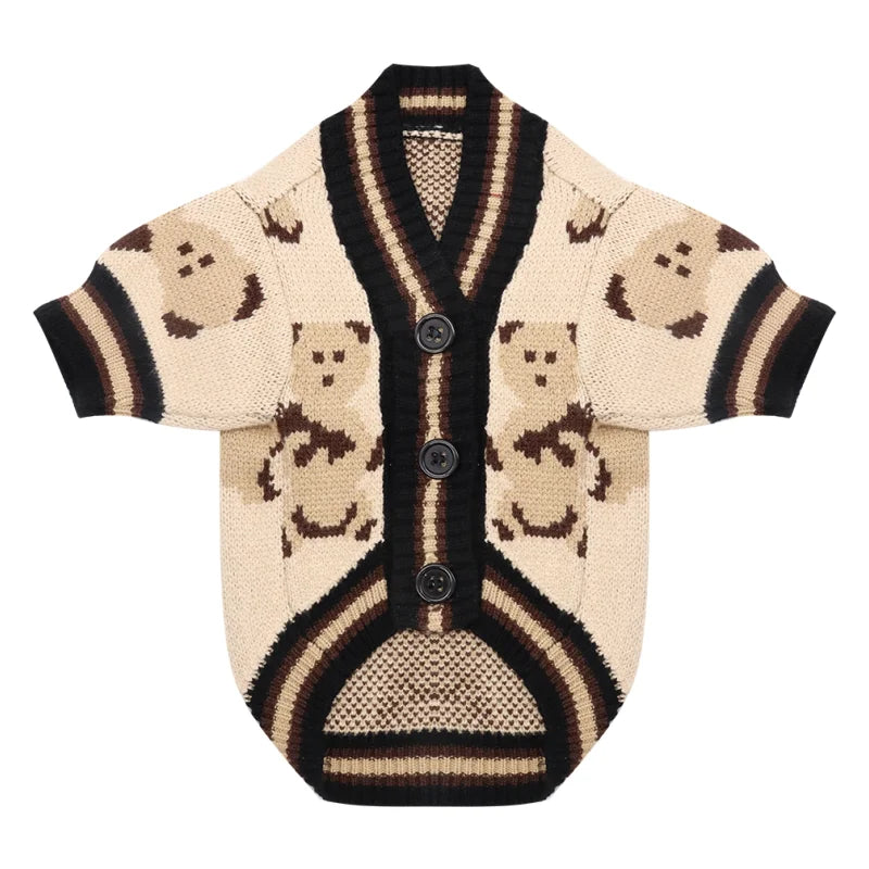 Stornfield striped knit warm dog cardigan