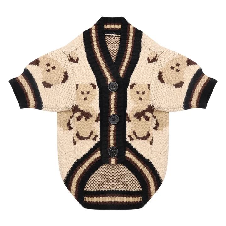 Stornfield striped knit warm dog cardigan