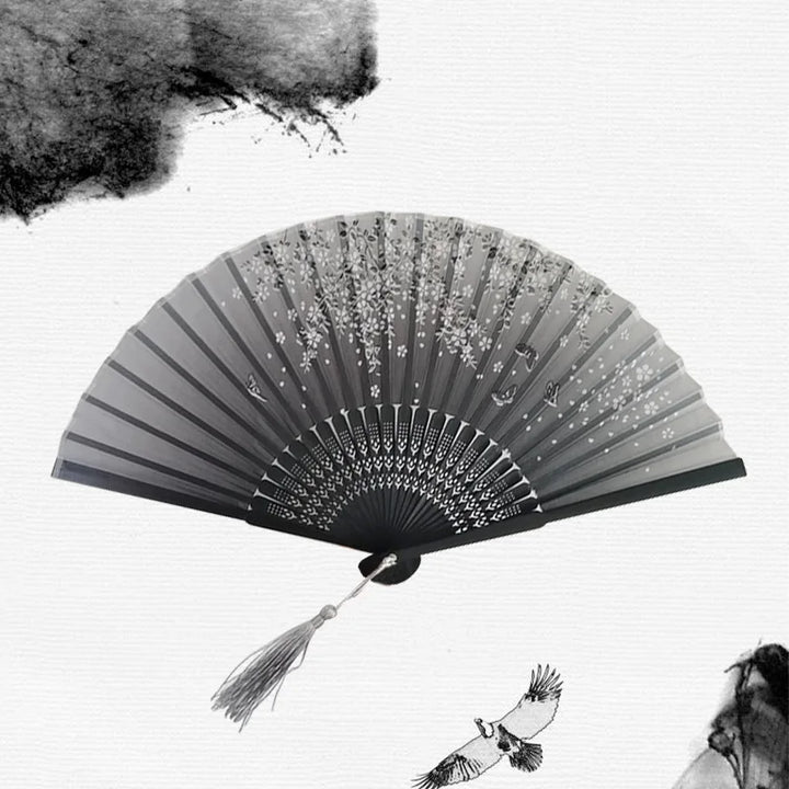 Traditional Japanese Style Floral Hand Fan | Stornfield