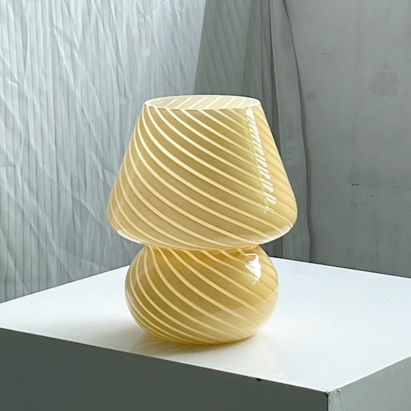 Stornfield | Mushroom-shaped Glass LED Desk Lamp