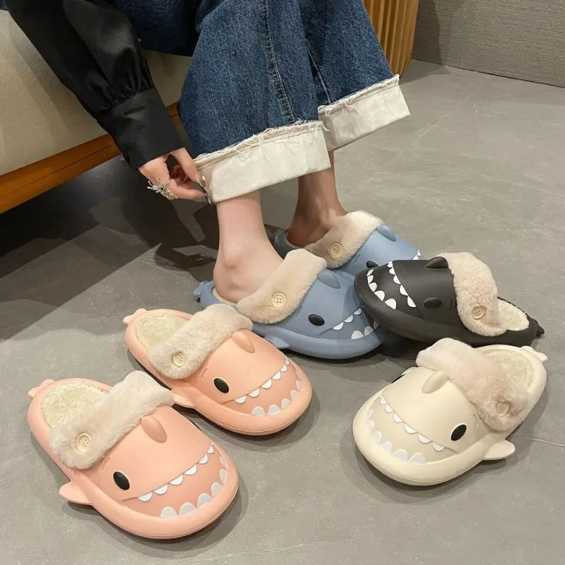 Funny Shark Slippers made of Cotton – Warm and Cozy Slippers for Men and Women, Non-Slip and Comfortable | Stornfield