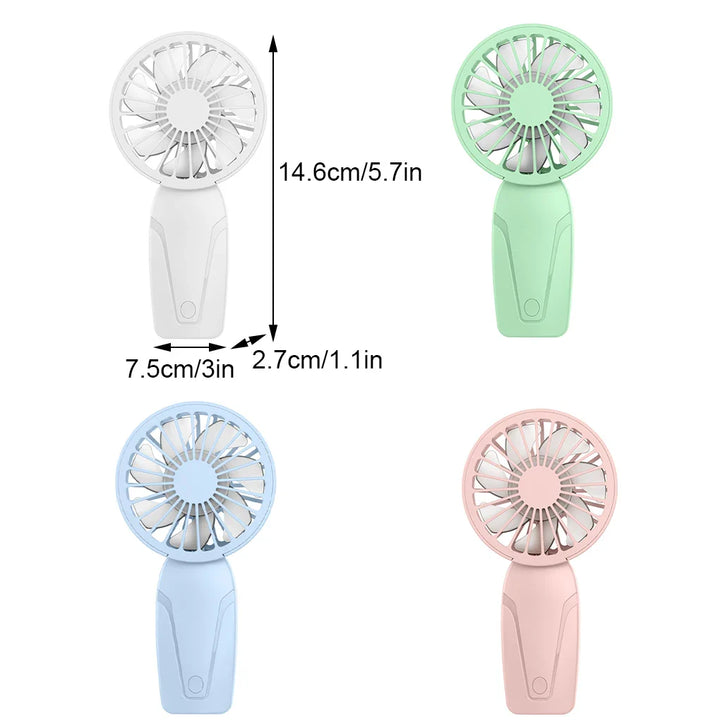 Portable Handheld Mini Fan – Lightweight ABS USB Rechargeable Pocket Fan for On-the-Go Cooling | Stornfield