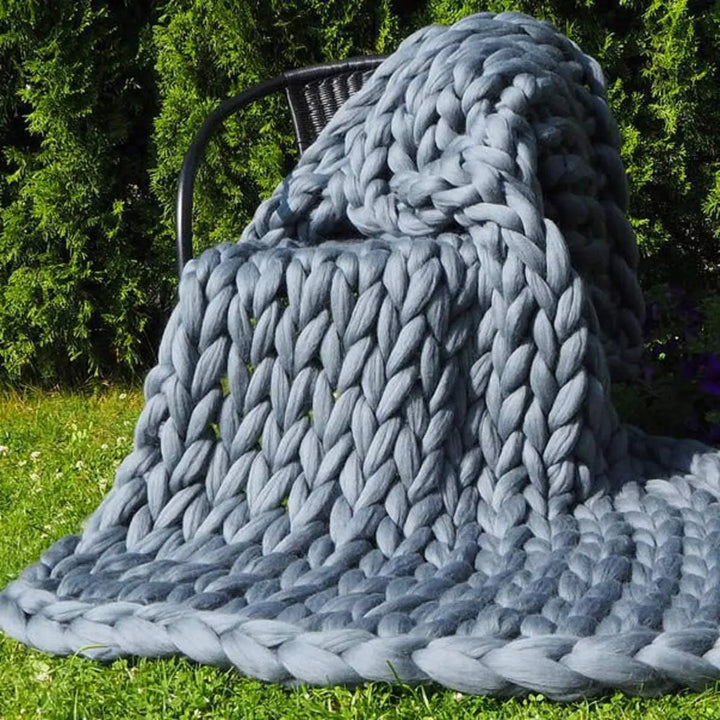 Stornfield | Chunky Knit Blanket – Cozy Wool Blanket for Every Room – Soft & Warm – Perfect for Sofa and Bed