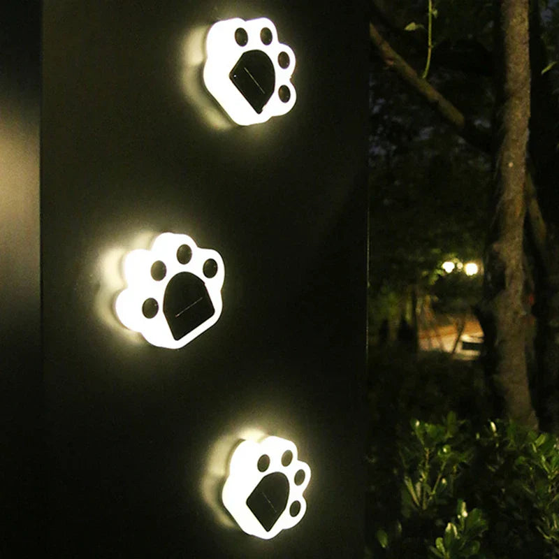 Solar LED Paw Lights for Garden and Path - Cute Solar Decorative Lights for Path Lighting, Ideal for Pet Lovers and Outdoor Decor | Stornfield