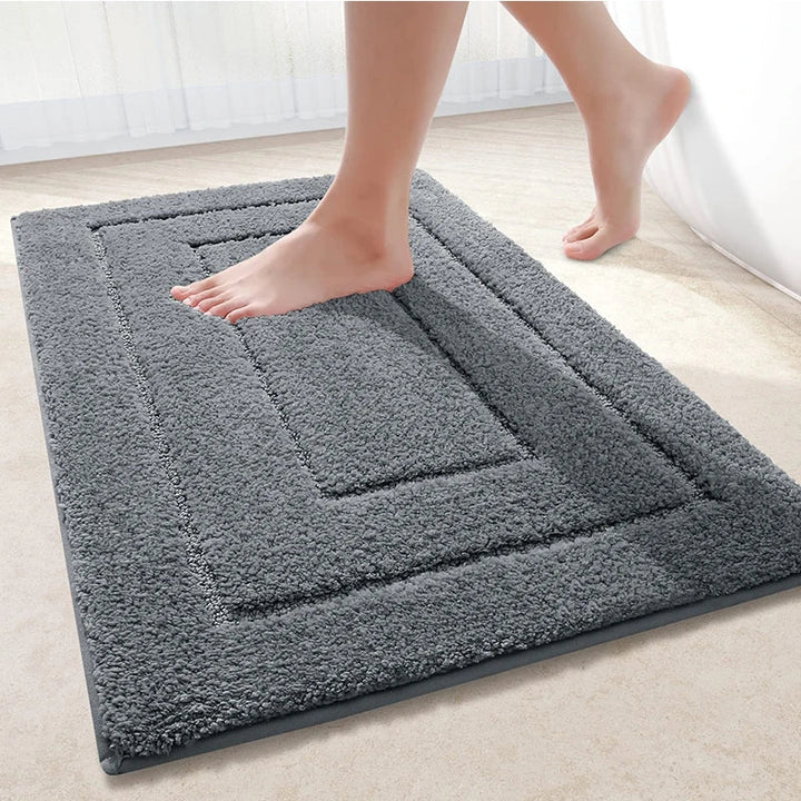 Bathroom Mat Microfiber Non-Slip – Double Layer Bath Mat | Highly Absorbent & Soft | Comfort Doormat | Stornfield