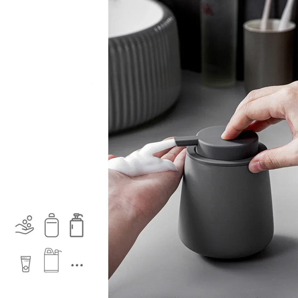 CeramiLux 300 ml Luxury Soap Dispenser made of Ceramic – for Soap, Shampoo, Conditioner or Lotion Stornfield