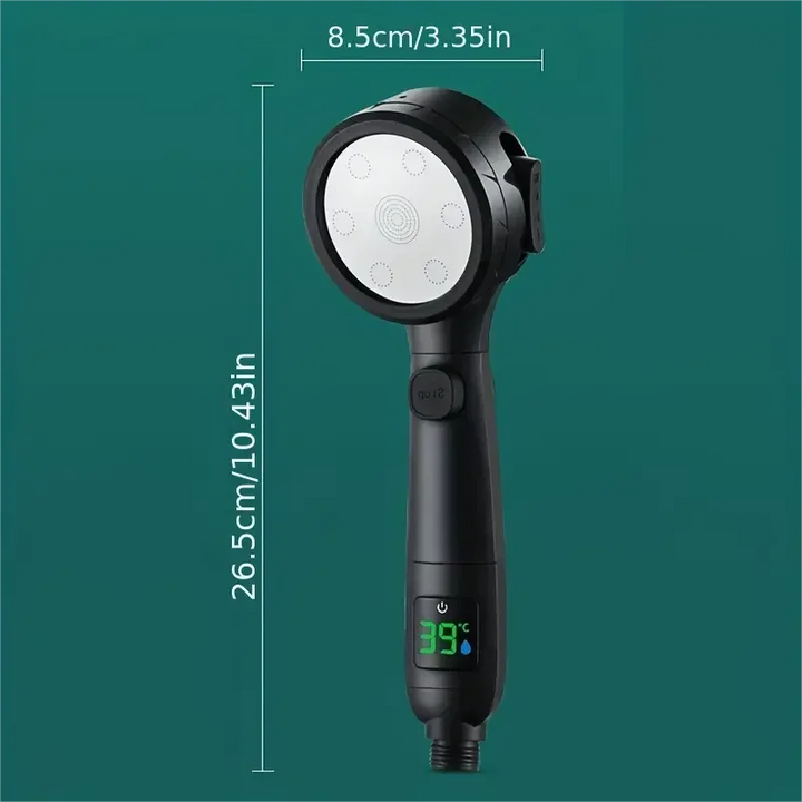 LED Showerhead with Digital Temperature Display | High Pressure & Water Saving Stornfield