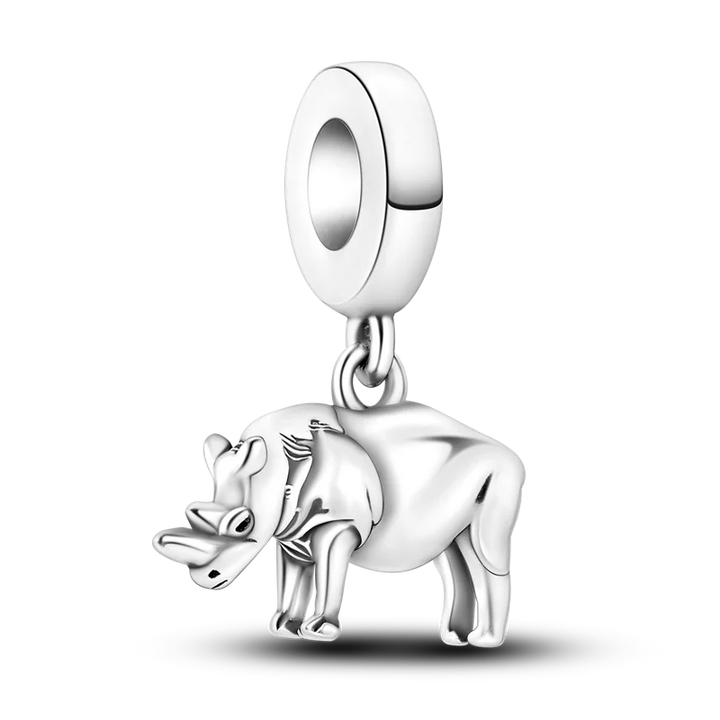 Stornfield | 925 Sterling Silver Charms, Leopard Gold Beads, Colorful Chameleon Rhino Lion Beetle Cat Pendant Compatible with Original Pandora Bracelet Jewelry