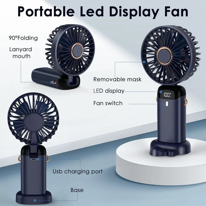 Electric Fan Portable Air Conditioner Mini Cooler Rechargeable Neck Fans for Home Free Shipping Hand Usb Conditioning Blades | Stornfield