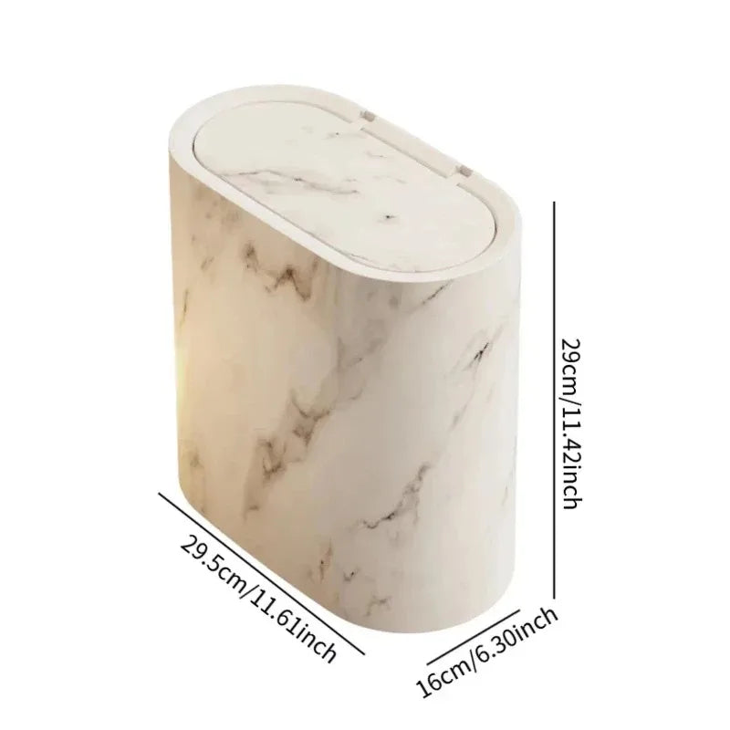 Nordic Marble Design Trash Can Stornfield