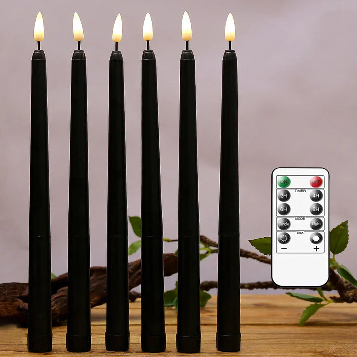 Stornfield | Frendorf - Black Flameless LED Candles with Remote Control for an Unforgettable Ambiance