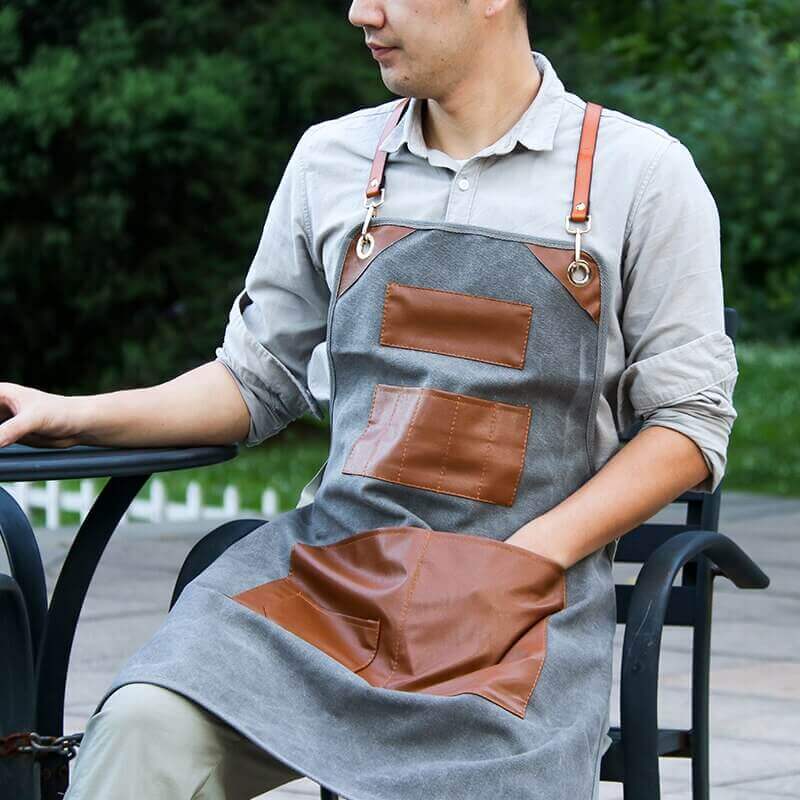 Stornfield | ForgeMaster Premium Leather Apron | Handmade | Adjustable Straps | Perfect for Grilling, Cooking & Crafts