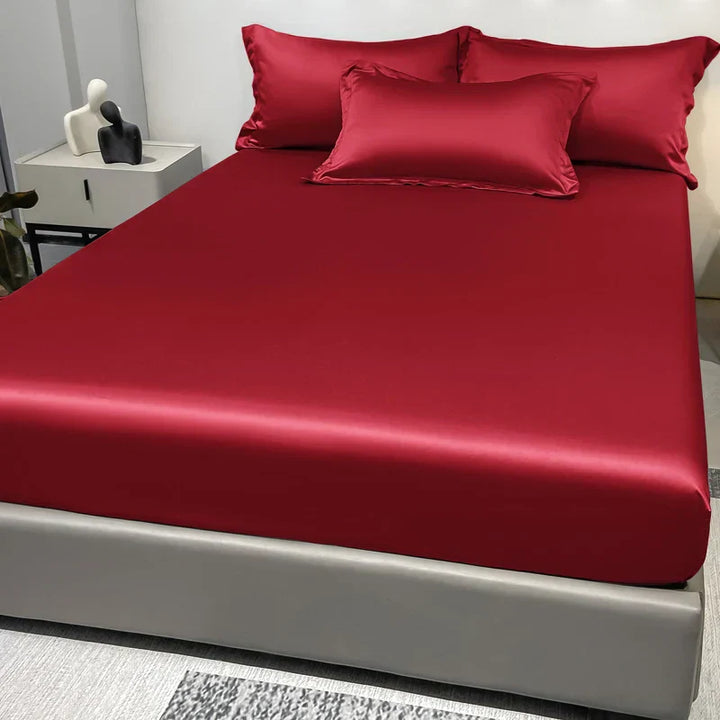 Stornfield | SatinDreams Luxury Fitted Sheet | Silk Satin Sheet | Breathable & Cooling | Wrinkle-Resistant | Easy Care