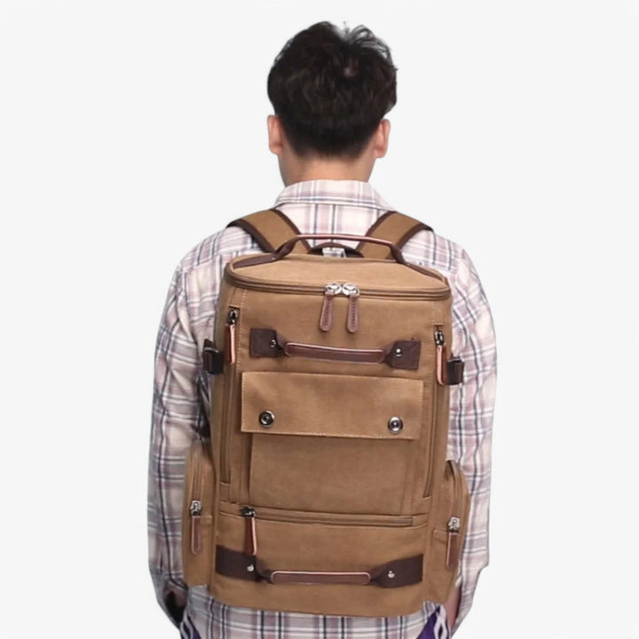 Stornfield | Vintage Canvas Backpack – Stylish & Functional with Laptop Compartment for Everyday & Adventure