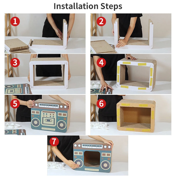 DIY Vintage Cat Scratching Board Bed | Stornfield