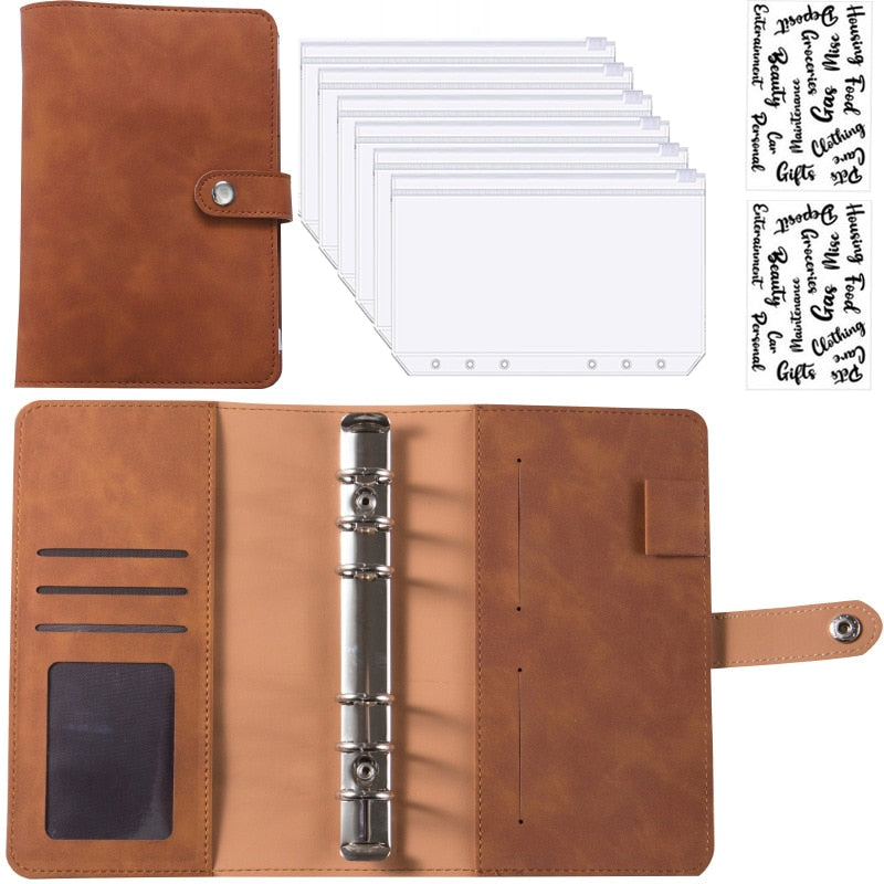 Stornfield | Financial Planner Leather Multi Pocket Bill Organizer Notebook