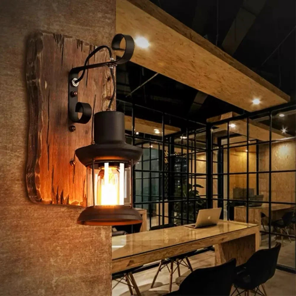 Stornfield | Retro Lantern Industrial Wall Lamp