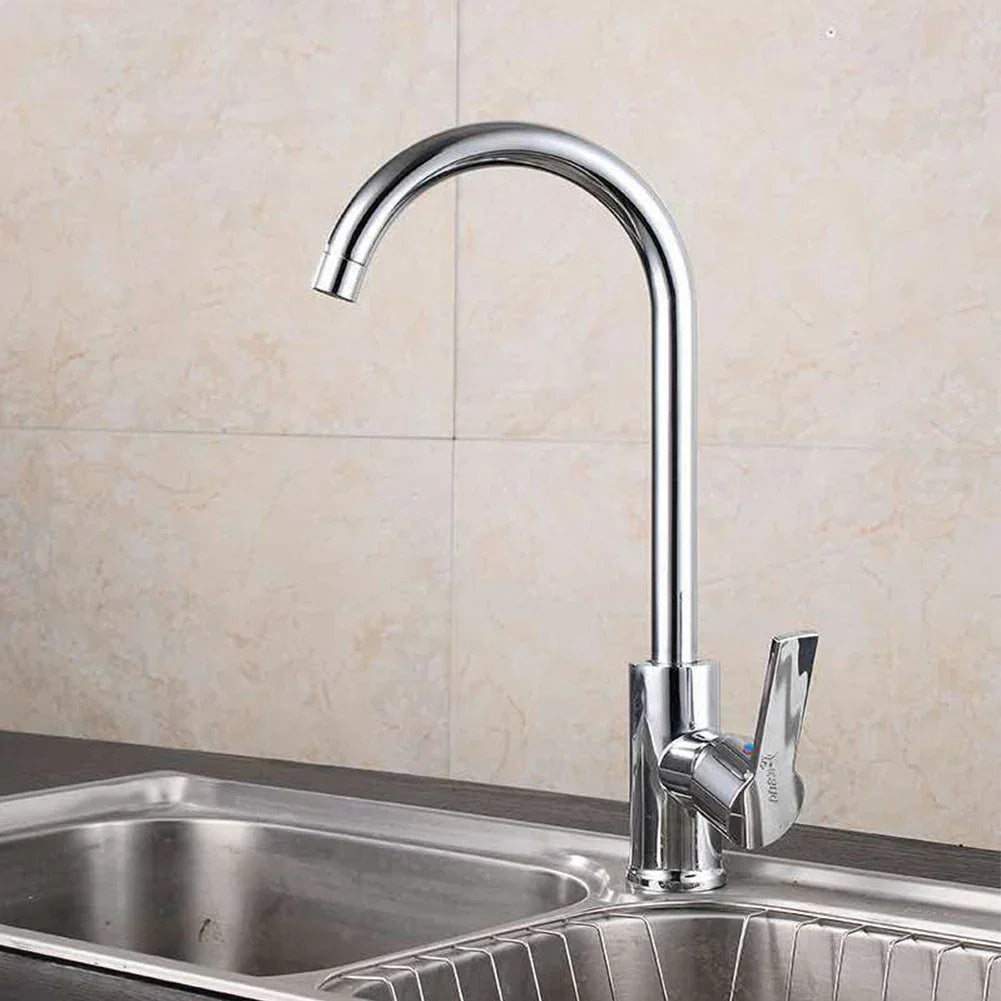 Chrome faucet with single lever mixer – High-quality faucet for sinks, easy to clean, durable and simple installation for modern kitchens | Stornfield