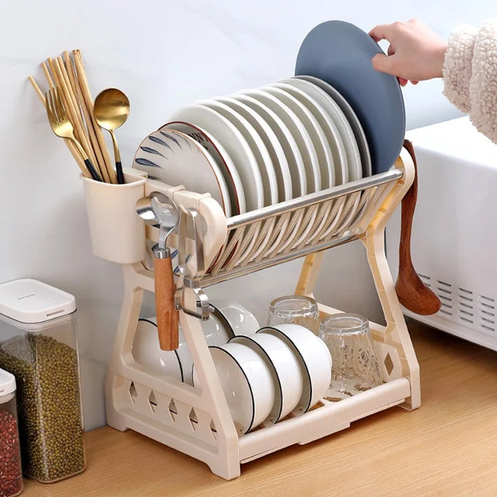 Foldable dish organizer – Practical draining rack for dishes, space-saving and easy to clean, perfect for modern kitchens and small spaces | Stornfield