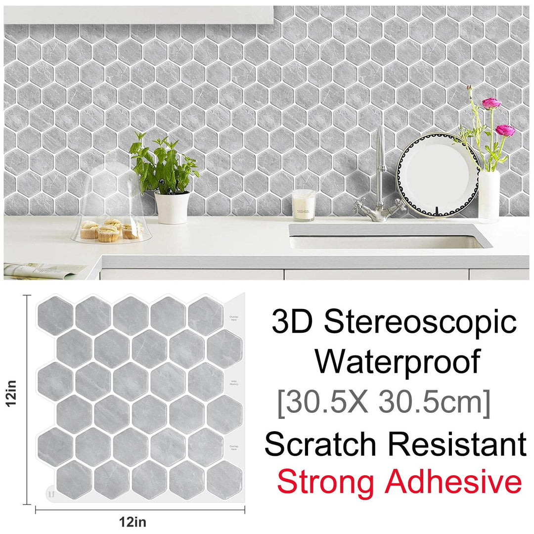 3D Self-Adhesive Hexagonal Wall Stickers | Stornfield