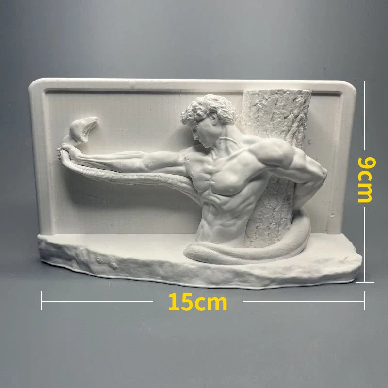 Stornfield | Nordic Style Character Statue Plaster DIY Painted Props Photography Table Decorations Home Art Plaster Decor