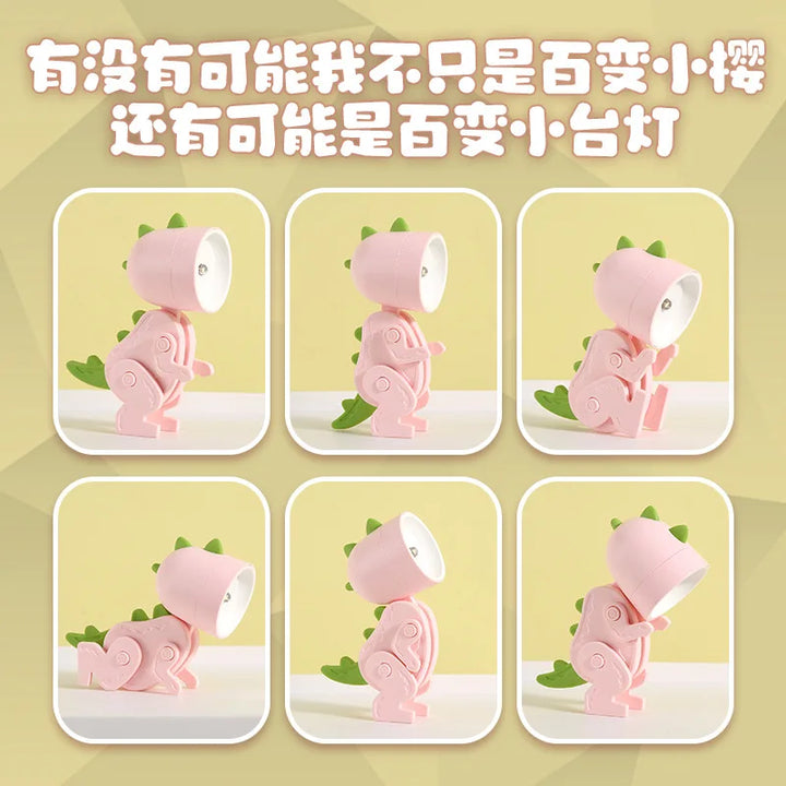 Stornfield | Cute LED Night Light - Mini Dog, Deer, Dinosaur Foldable Table Lamp for Children's Bedroom