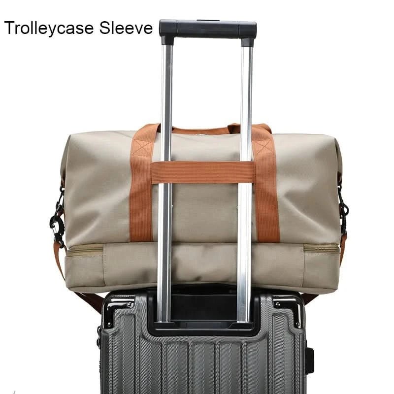 Stornfield | Portable fitness bag with shoe compartment and wet dry separator bag for active travelling