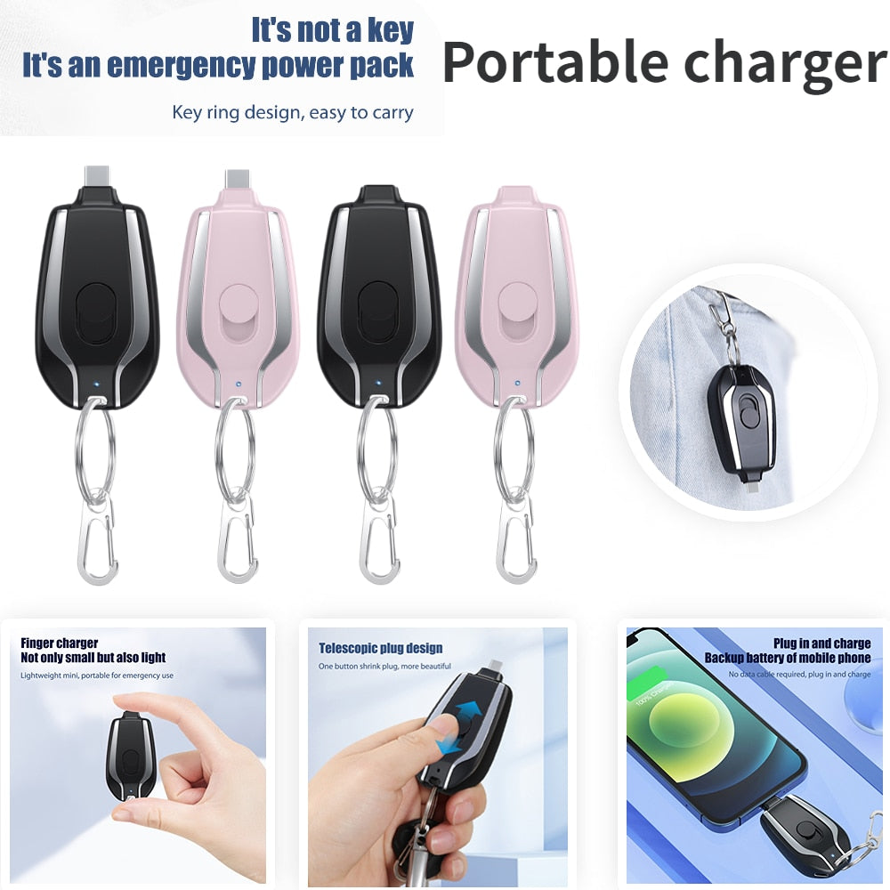 Power bank keychain 1500 mAh waterproof | Stornfield