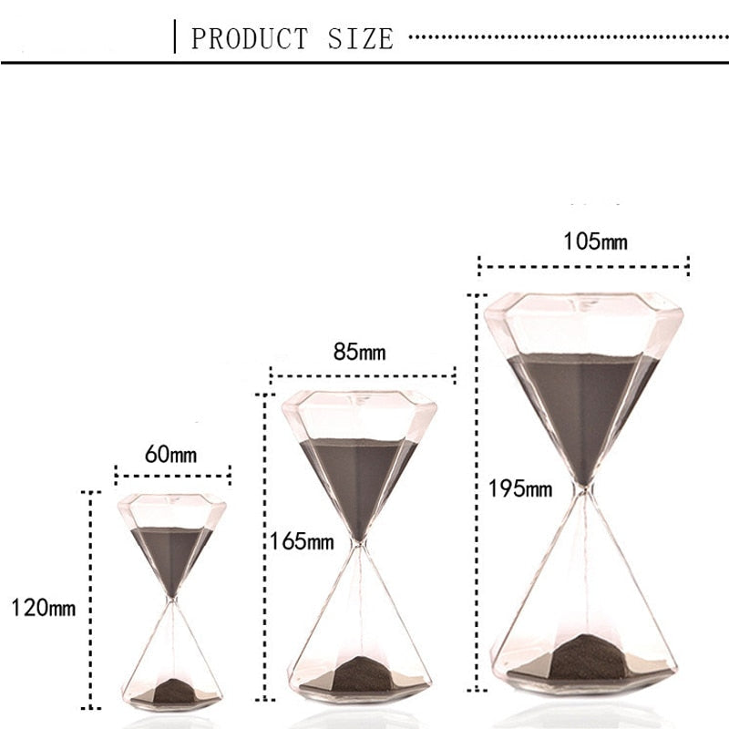 Stornfield | Diamond Hourglass 5-60 Minutes, Sand Timer, Hourglass, Kids Gift, Sand Clock, Home Decor, Available in Multiple Color Options
