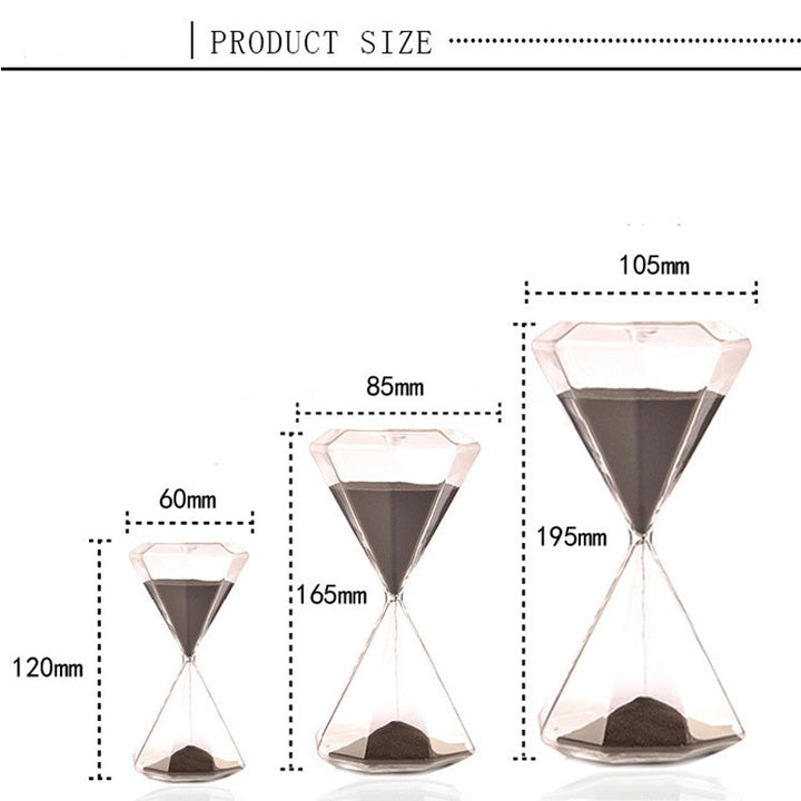 Stornfield | Diamond Hourglass 5-60 Minutes, Sand Timer, Hourglass, Kids Gift, Sand Clock, Home Decor, Available in Multiple Color Options