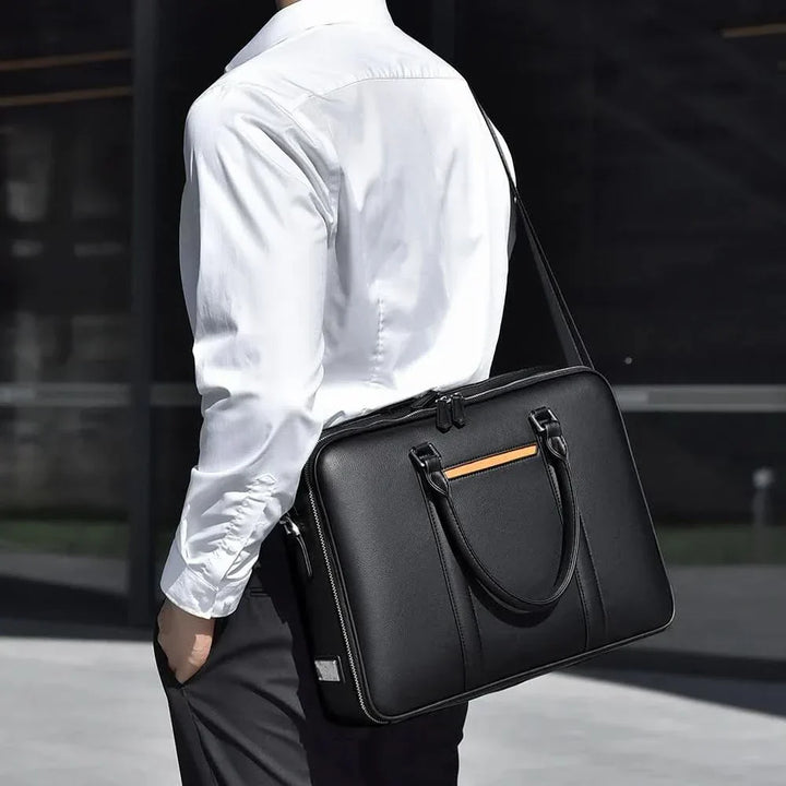 Stornfield | Manhattan Leather Business Laptop Briefcase Crossbody Handbag