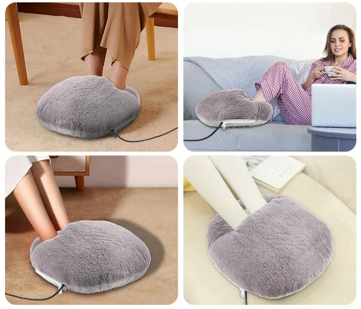 Fluffy heated foot warmers | Cozy heated foot cushion | Stornfield