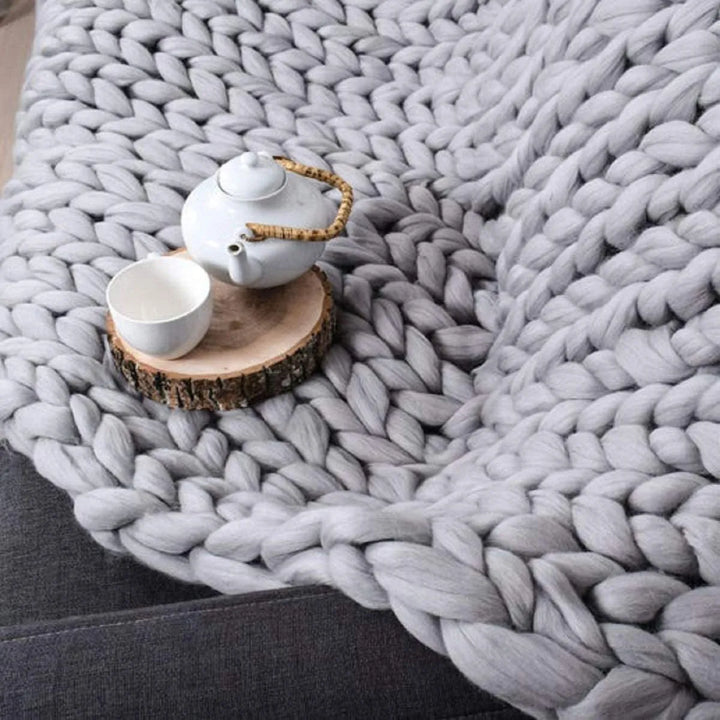 Stornfield | Chunky Knit Blanket – Cozy Wool Blanket for Every Room – Soft & Warm – Perfect for Sofa and Bed