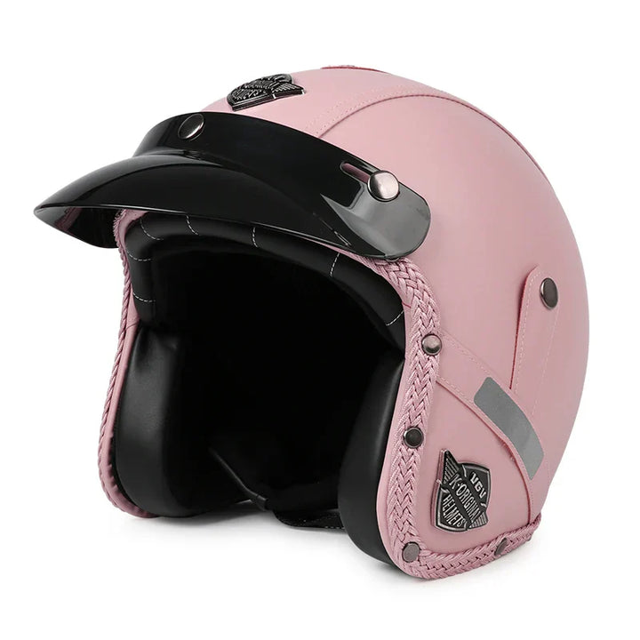 Stornfield | Retro Motorcycle Helmet – Kael – (Open Face 3/4)