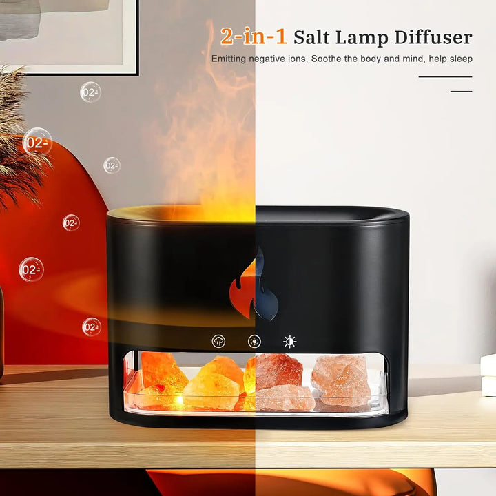 Vaporizer with crystal salt stone fire