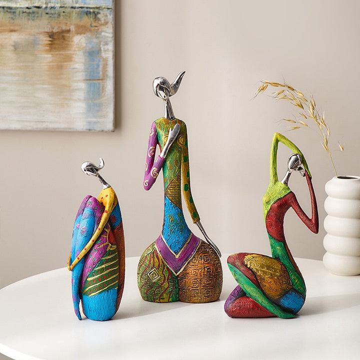 Stornfield | Abstract Art Sculpture Female Figurines for Interior Statue in Resin Color Modern Home Decor Figurines Decorative Gifts