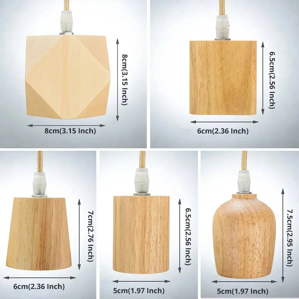 Handcrafted wooden pendant lamp with a naturally warm aura and timeless charm Stornfield