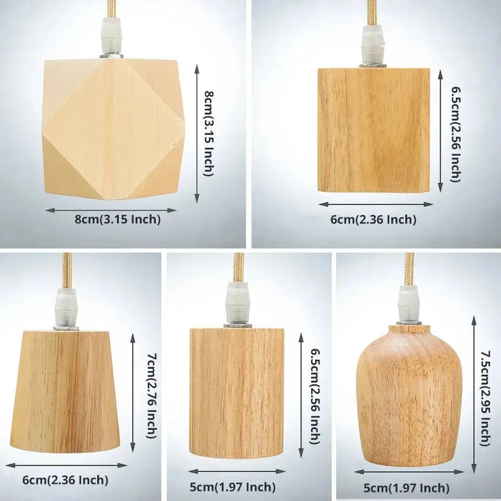 Handcrafted wooden pendant lamp with a naturally warm aura and timeless charm Stornfield