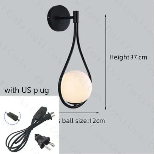 Stornfield | Luxury Glass Hanging Ball Wall Sconce