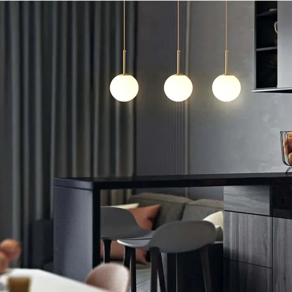 Stornfield | Mid-Century Modern Globe Glass Pendant Light