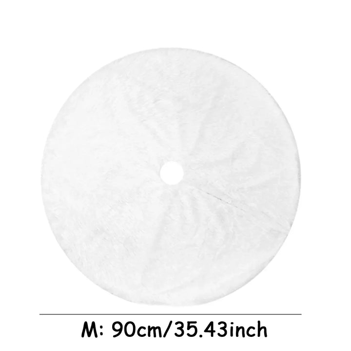 Plush Faux Fur White Christmas Tree Skirt | Stornfield