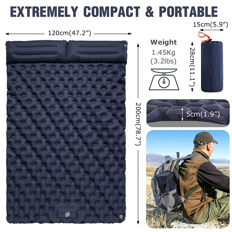 Portable Inflatable Built-in Pillow Nature Nest Camping Bed | Stornfield