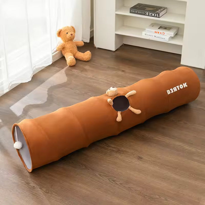 Stornfield Collapsible Cat Tunnel for Indoor Cats to Play and Hide