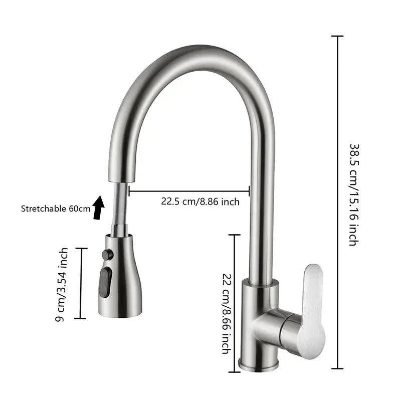Stornfield | Pull-out Kitchen Faucet – Brushed Nickel