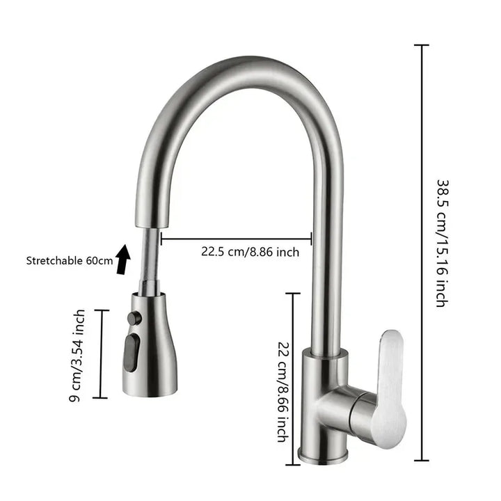 Stornfield | Pull-out Kitchen Faucet – Brushed Nickel