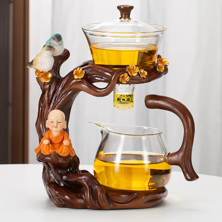 Stornfield | Kung Fu Teapot Magnetic Semi-Automatic Household Glass Tea Making Tool Tea Set