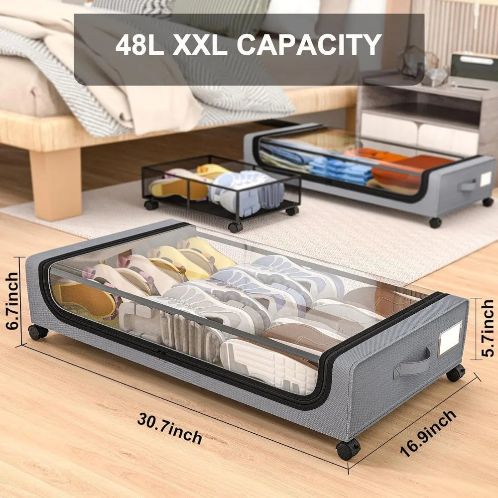 Underbed Storage StackaStonrfielde Wheeled Box Organizer | Stonrfield